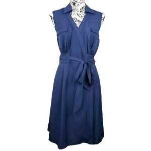 41 Hawthorn blue wrap dress size small polyester